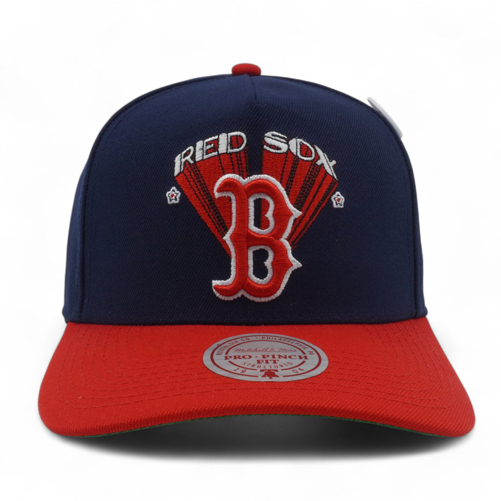 MENS MITCHELL & NESS MLB TEAM STAR PRO SNAPBACK RED SOX - BLUE