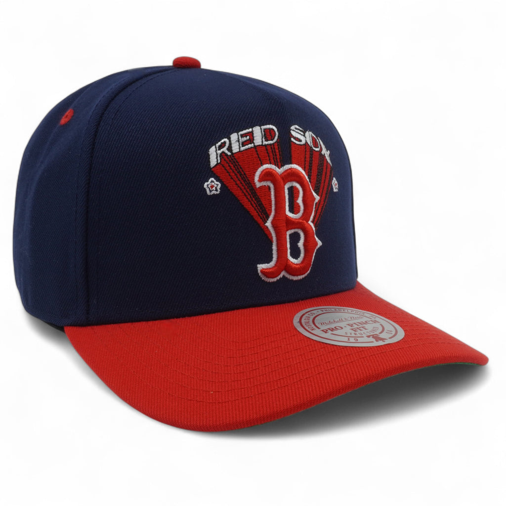 MENS MITCHELL & NESS MLB TEAM STAR PRO SNAPBACK RED SOX - BLUE