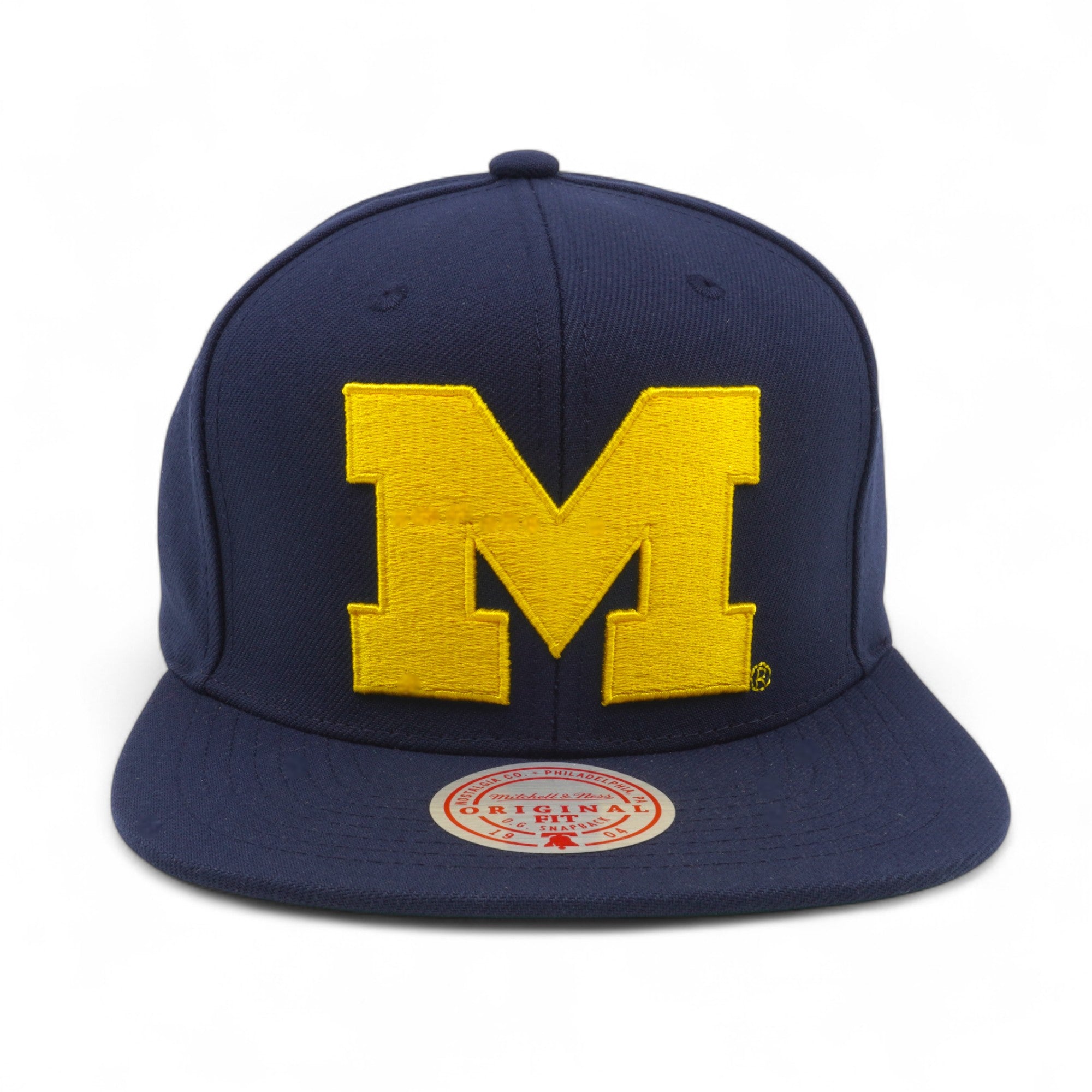 Mens Mitchell & Ness NCAA TEAM GROUND SNAPBACK MICHIGAN
