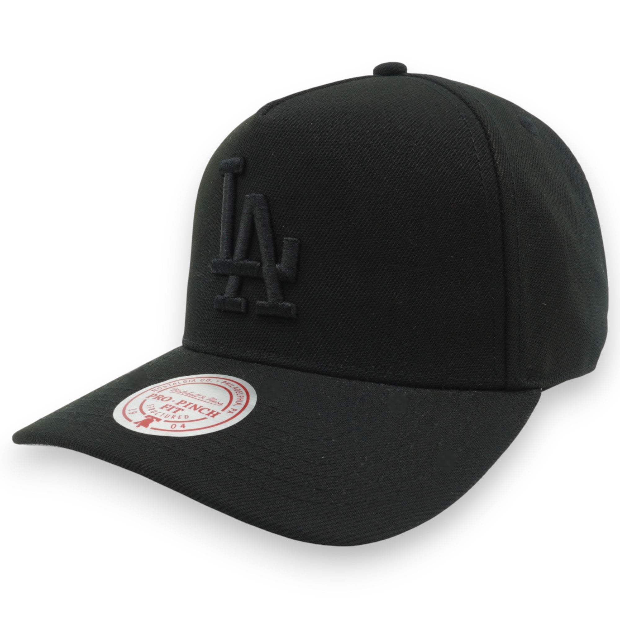 MENS MITCHELL & NESS MLB RAISED UP PRO PINCH SNAPBACK DODGERS - BLACK
