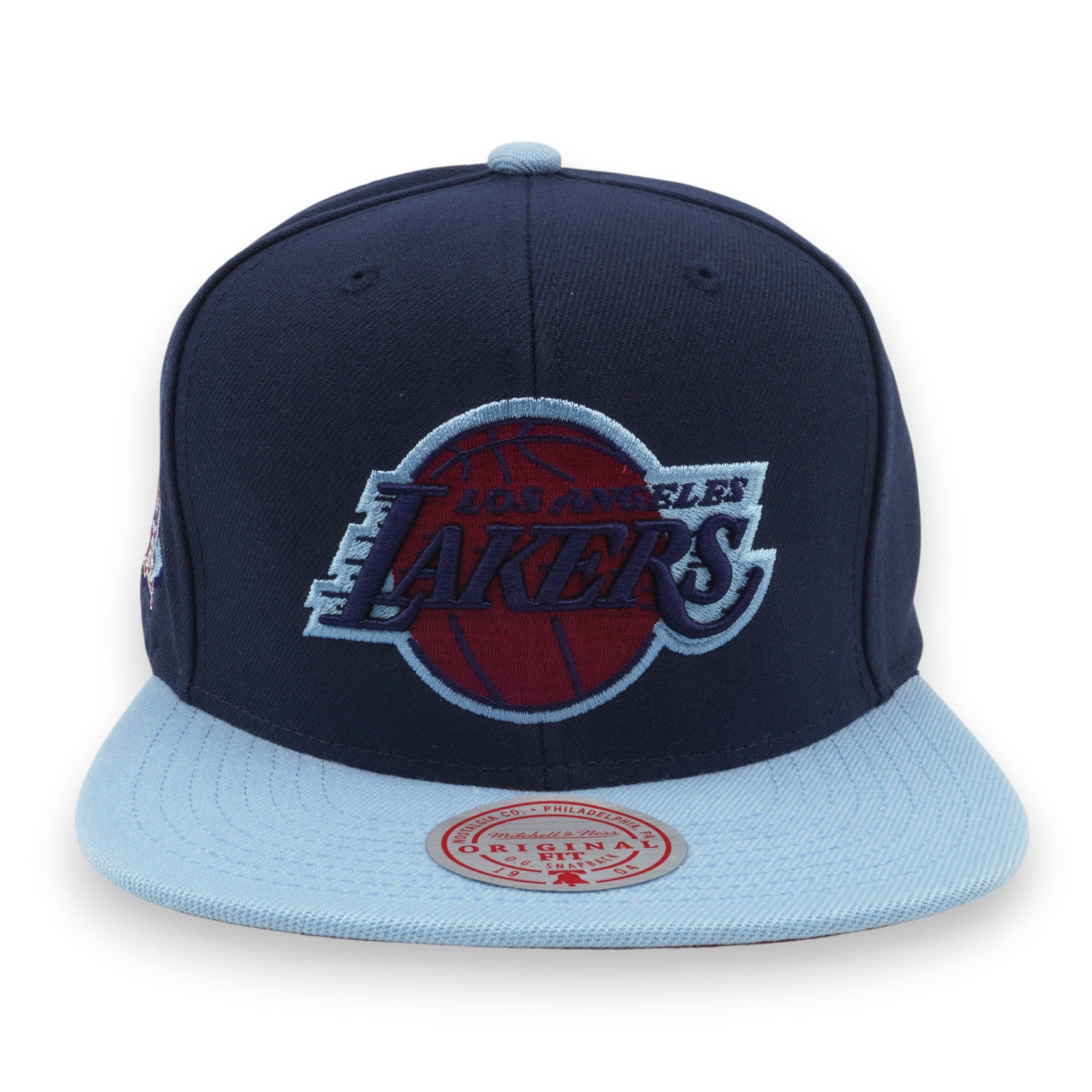 MENS MITCHELL & NESS NBA SKYBERRY COBBLER SNAPBACK LAKERS - NAVY-LIGHT BLUE