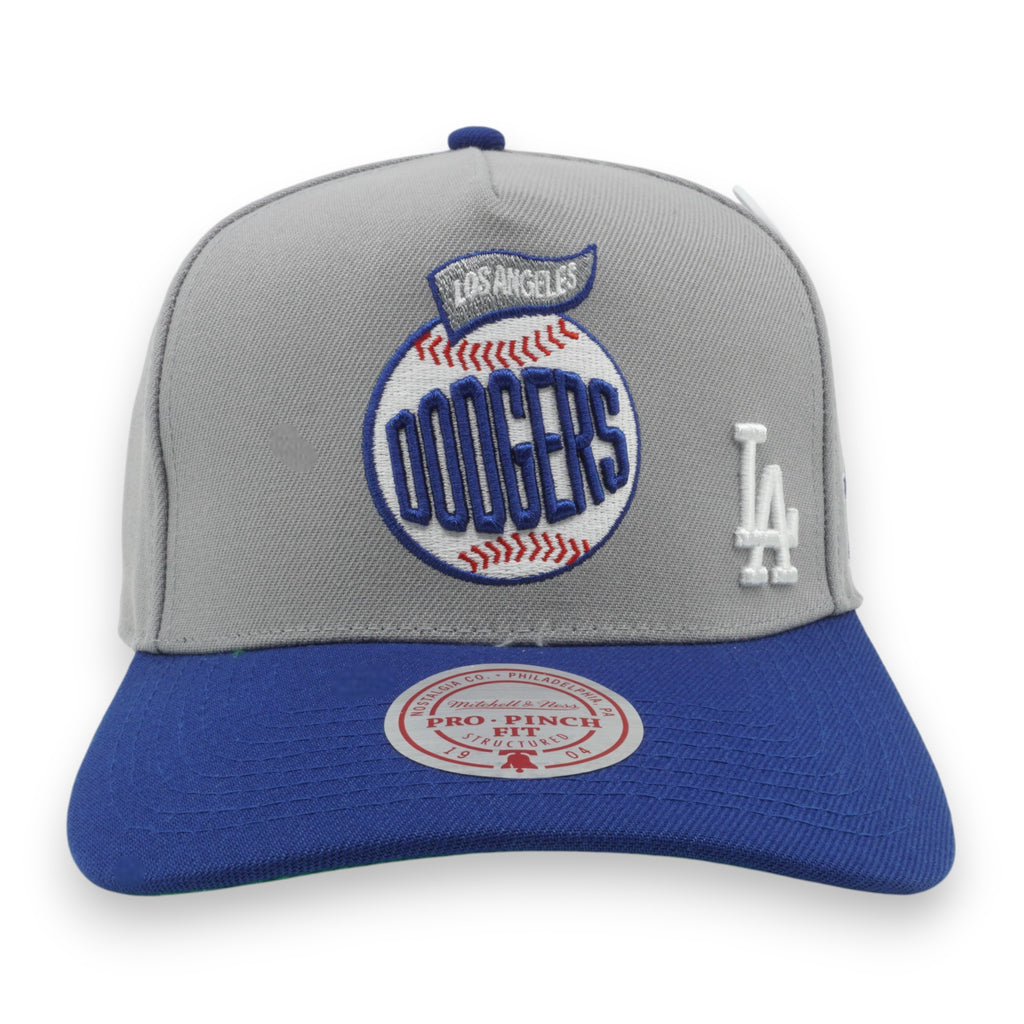MENS MITCHELL & NESS MLB TEAM BALL PRO SNAPBACK DODGERS - GREY