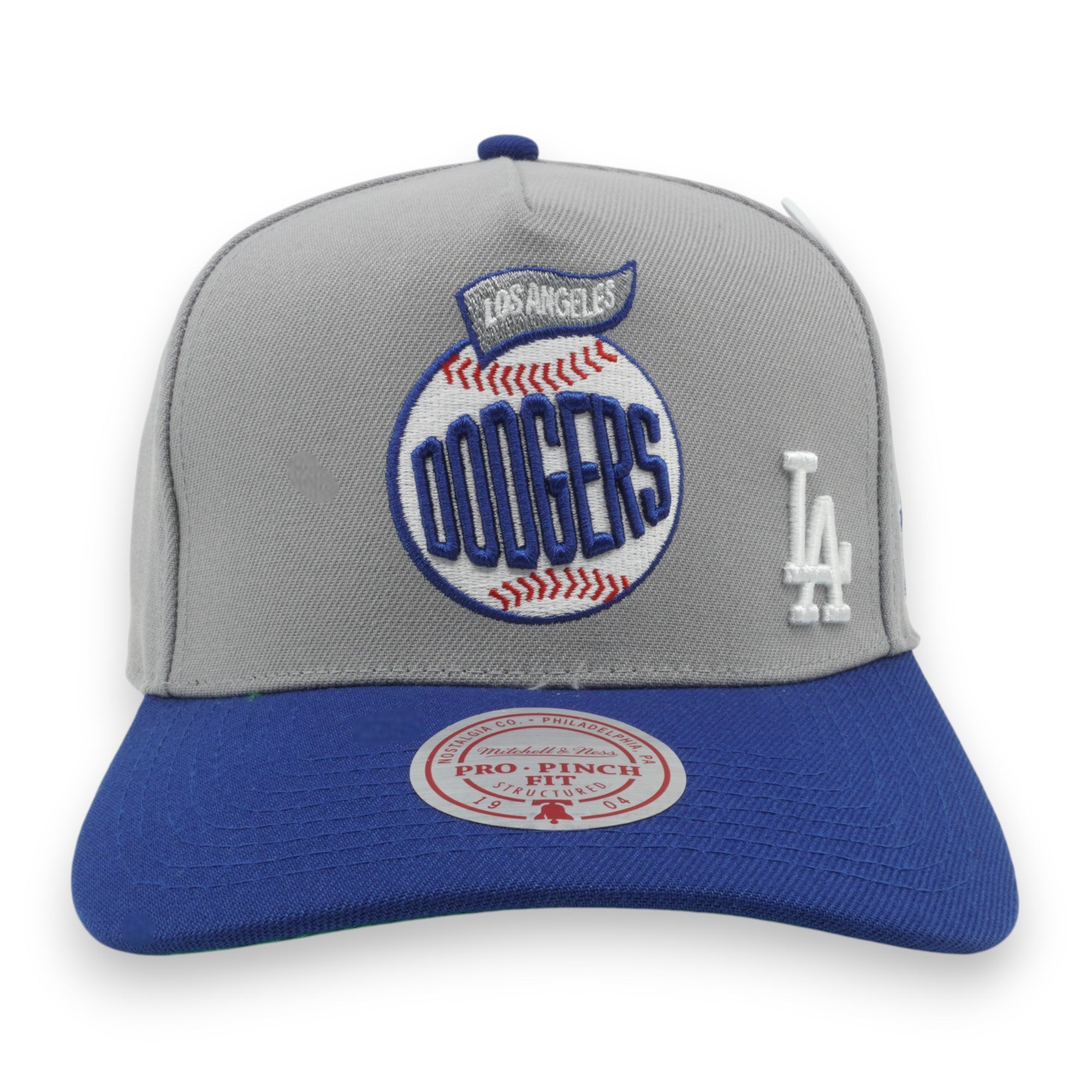 MENS MITCHELL & NESS MLB TEAM BALL PRO SNAPBACK DODGERS - GREY