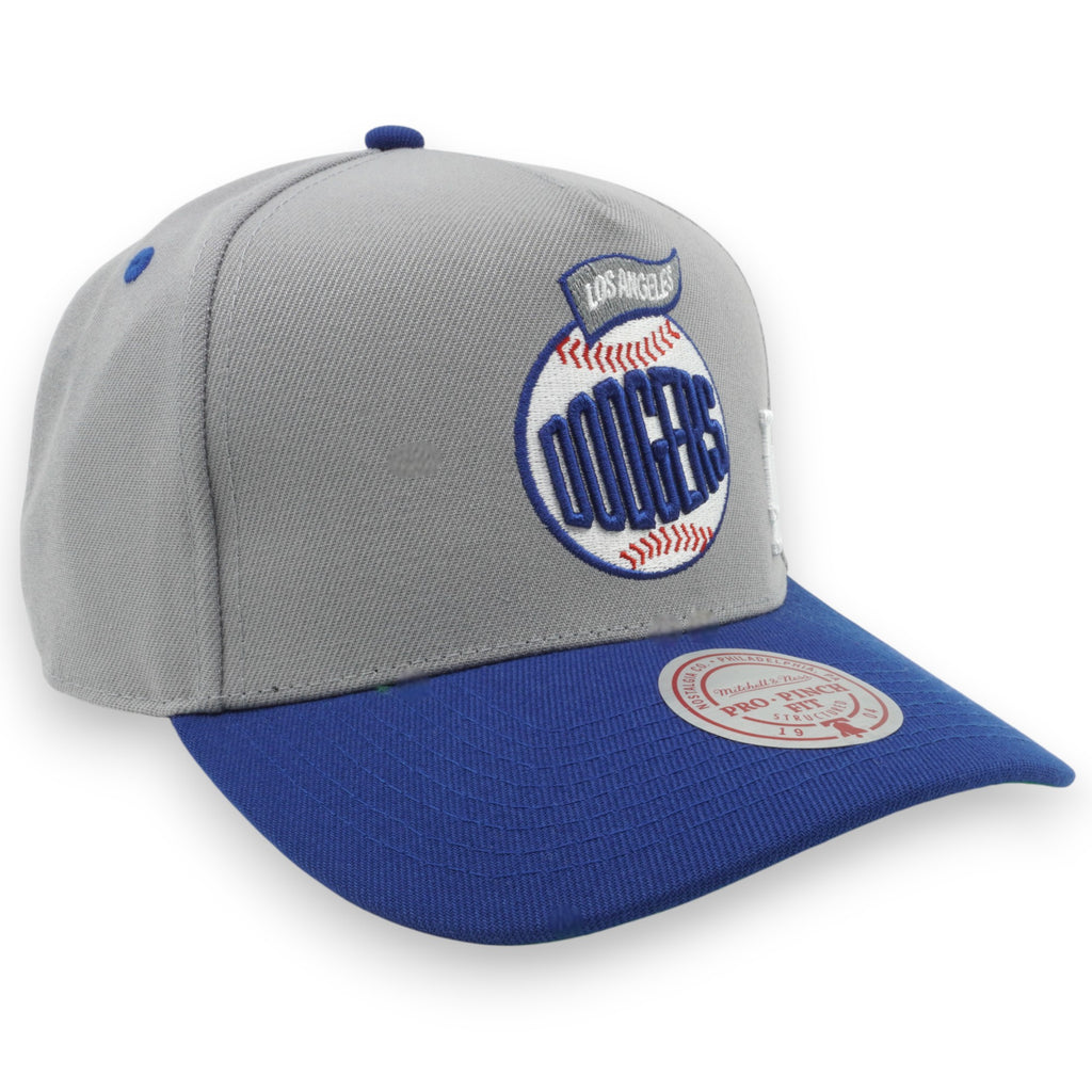 MENS MITCHELL & NESS MLB TEAM BALL PRO SNAPBACK DODGERS - GREY