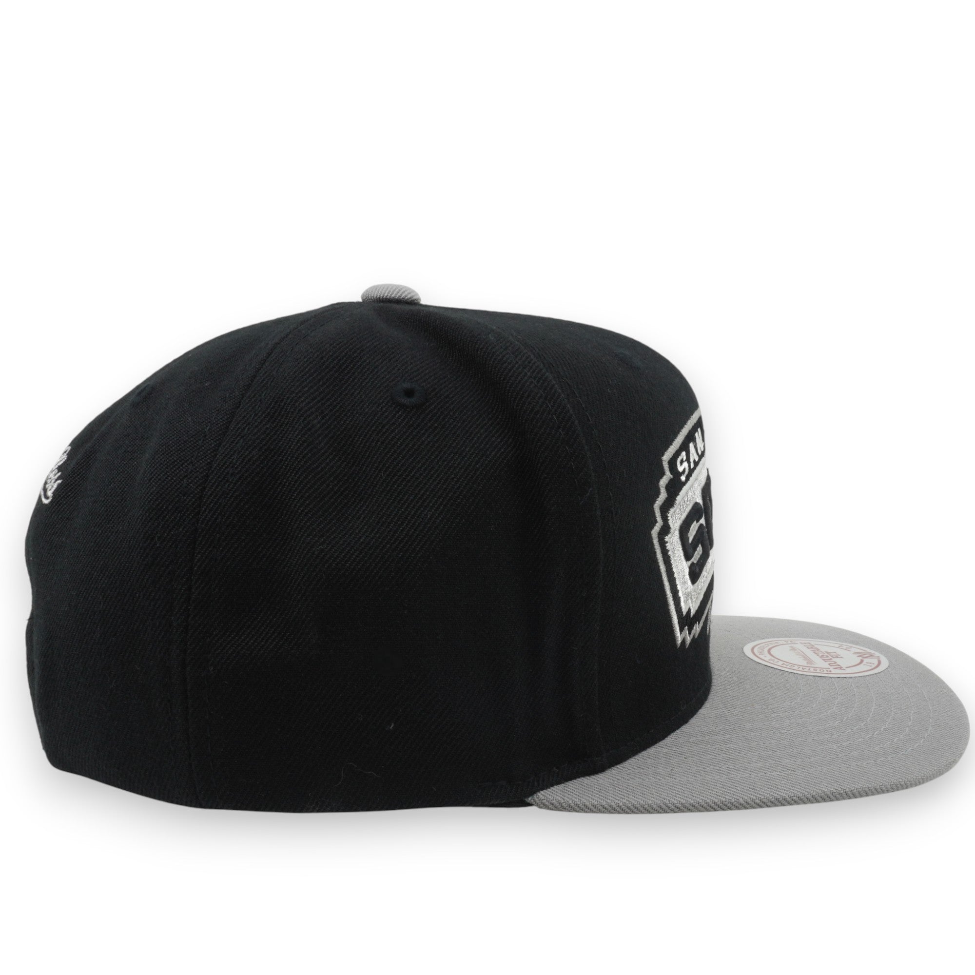 Mens Mitchell & Ness NBA XL LOGO 2 TONE SNAPBACK SPURS