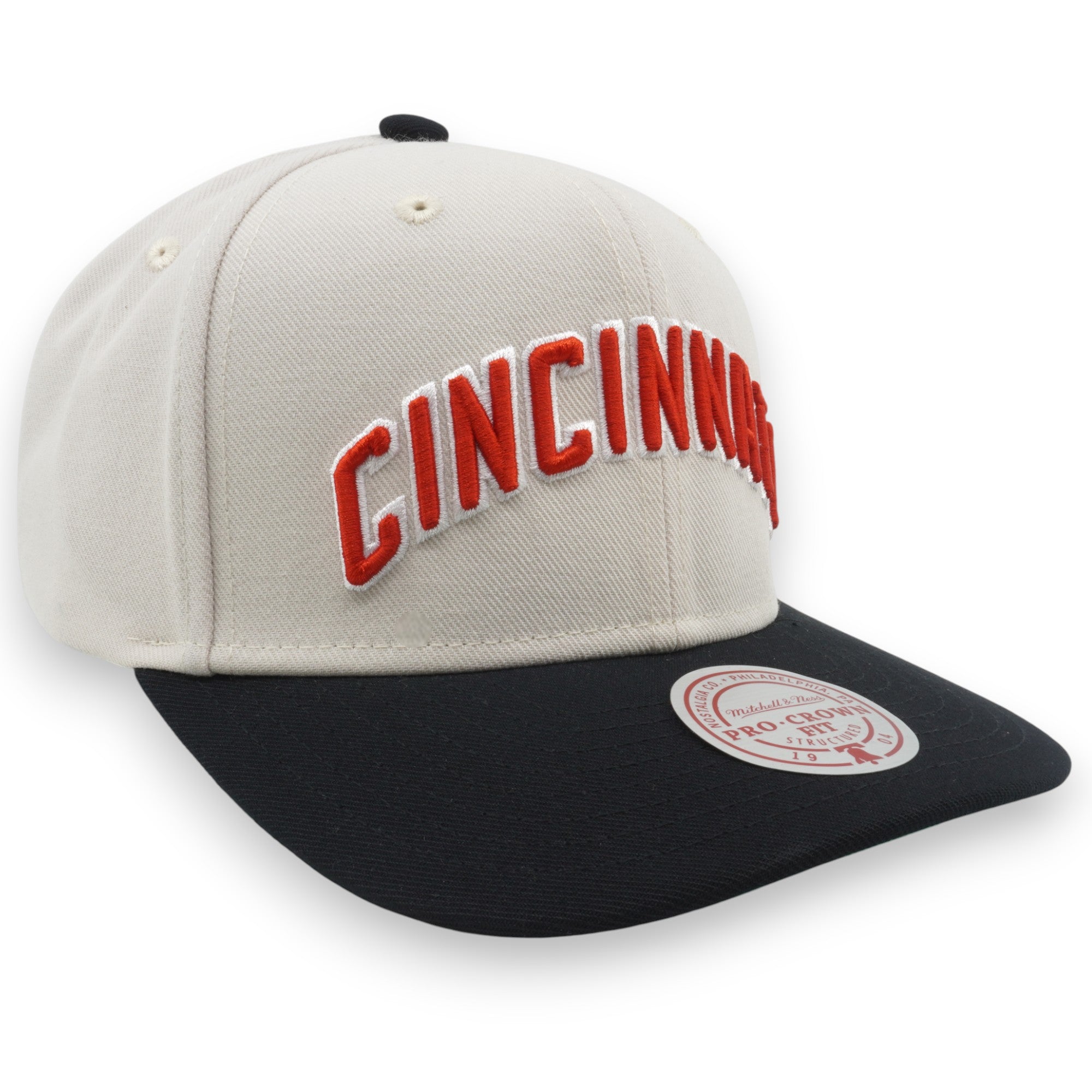 [HP11517-CREOFWH] MENS MITCHELL & NESS MLB OFF WORD PRO SNAPBACK COOP REDS