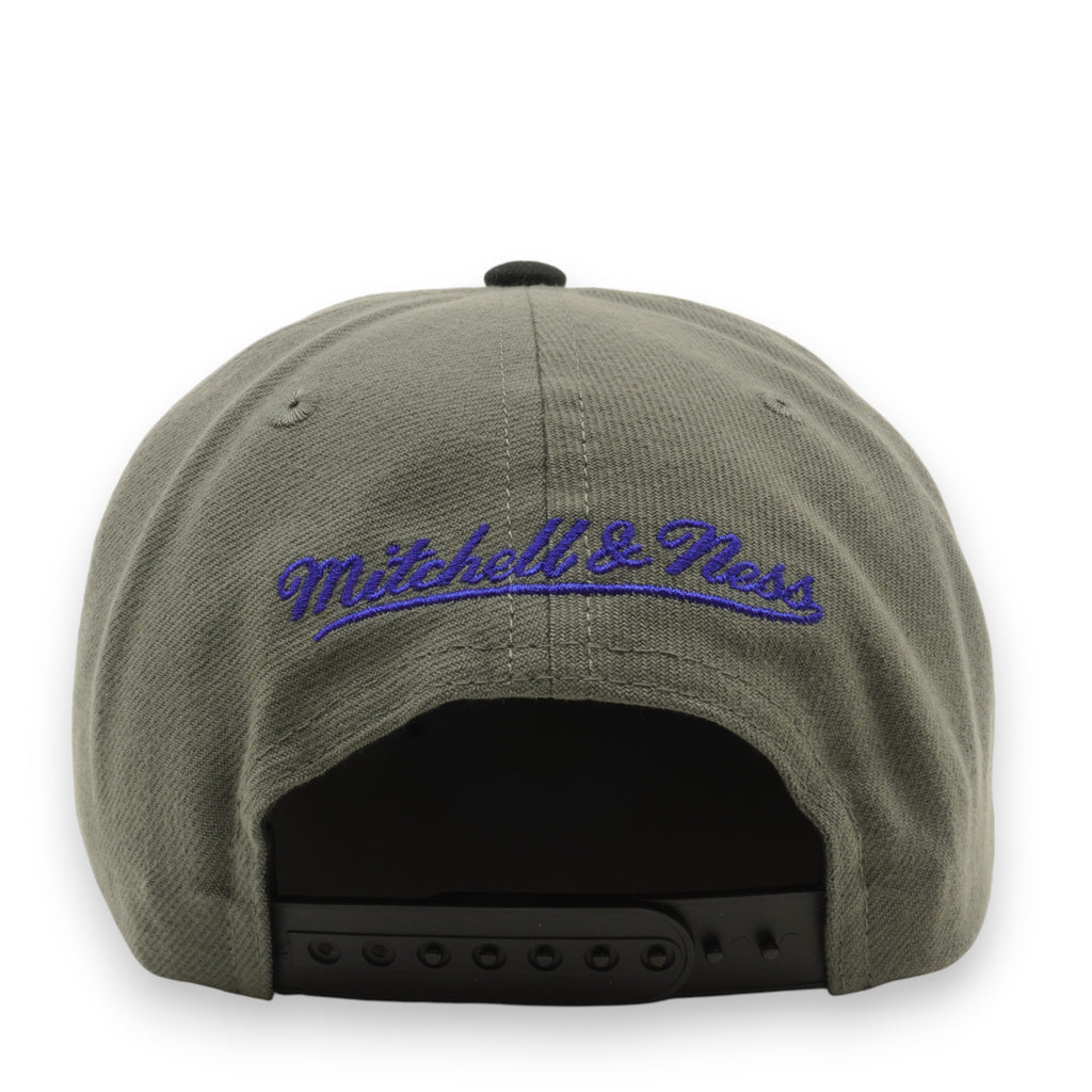 MENS MITCHELL & NESS NHL STORM FRONT SNAPBACK BLUES - GREY