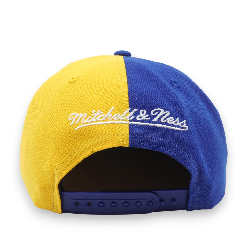 Mens Mitchell & Ness NBA SPLIT CROWN SNAPBACK WARRIORS