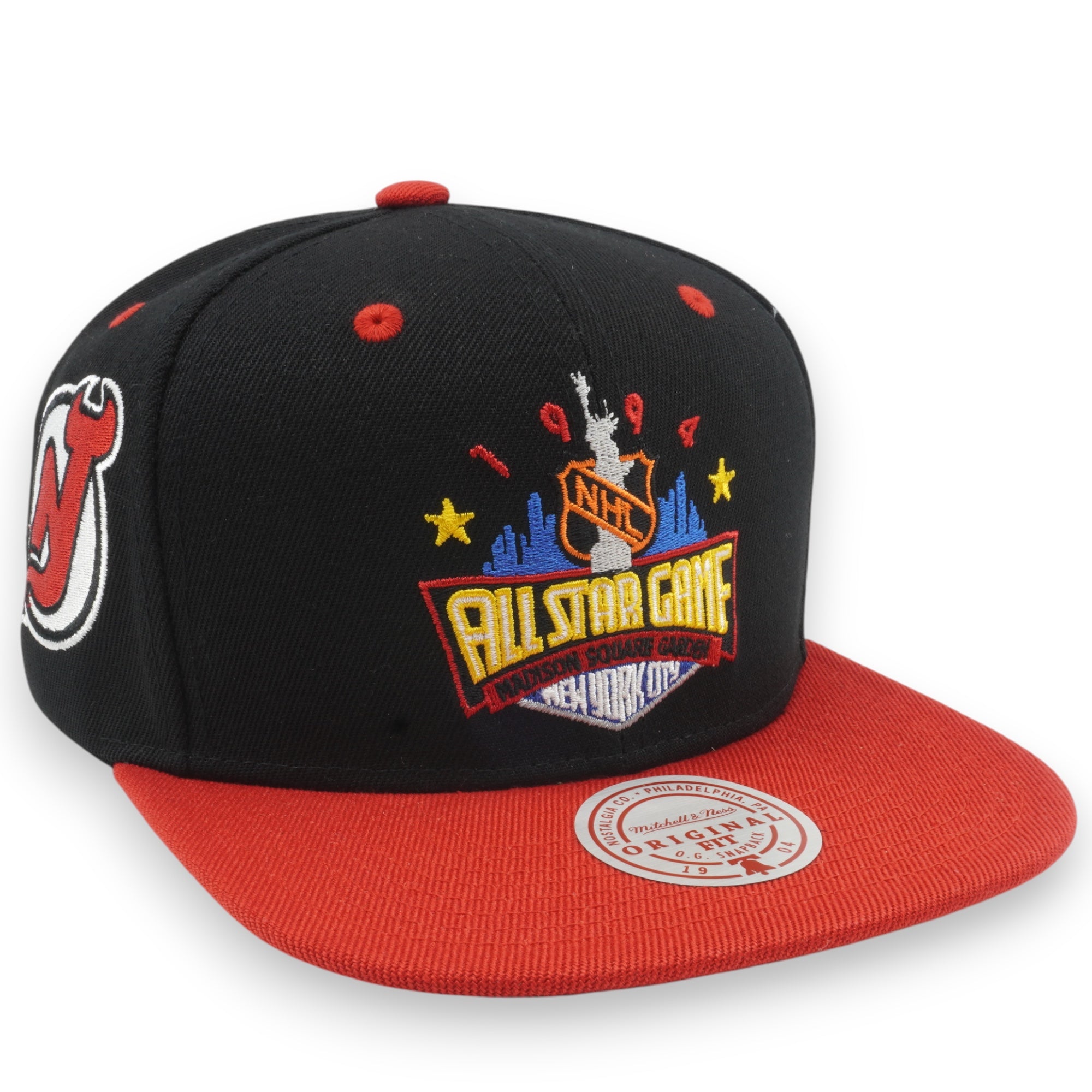 MENS MITCHELL & NESS NHL 1994 ALL-STAR SNAPBACK DEVILS - BLACK