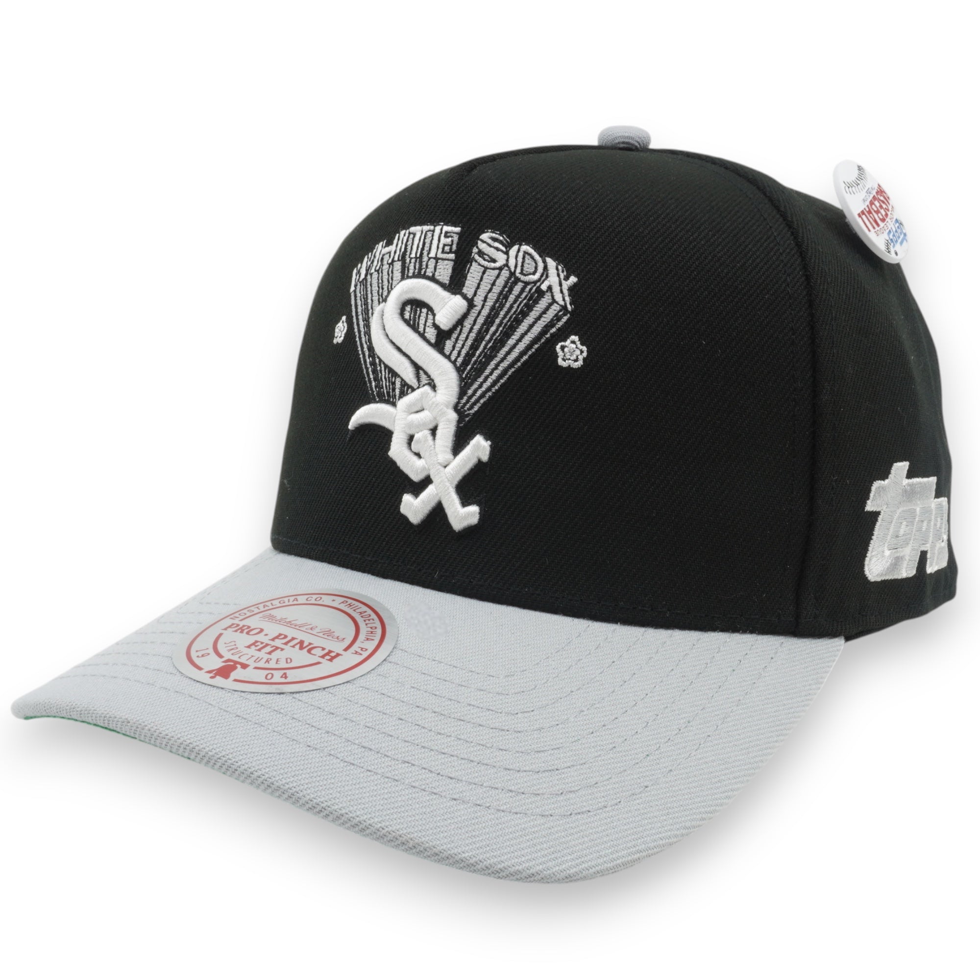 MENS MITCHELL & NESS MLB TEAM STAR PRO SNAPBACK WHITE SOX - BLACK