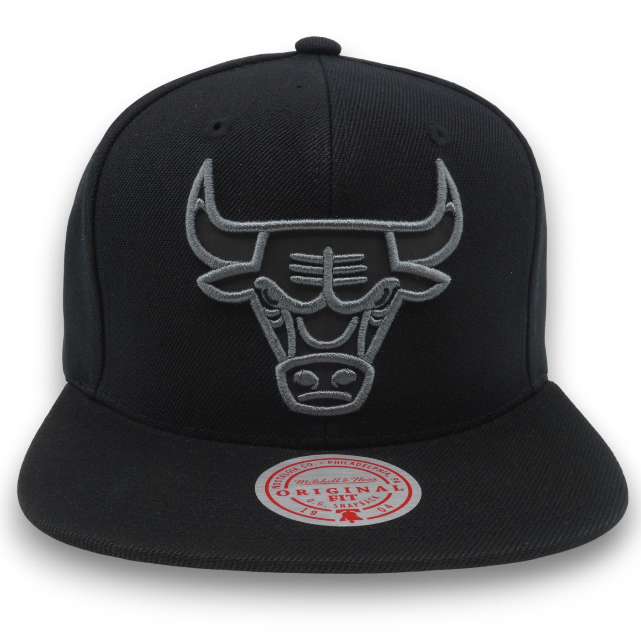 Mens Mitchell & Ness NBA BLACKOUT REFLECTIVE SNAPBACK BULLS