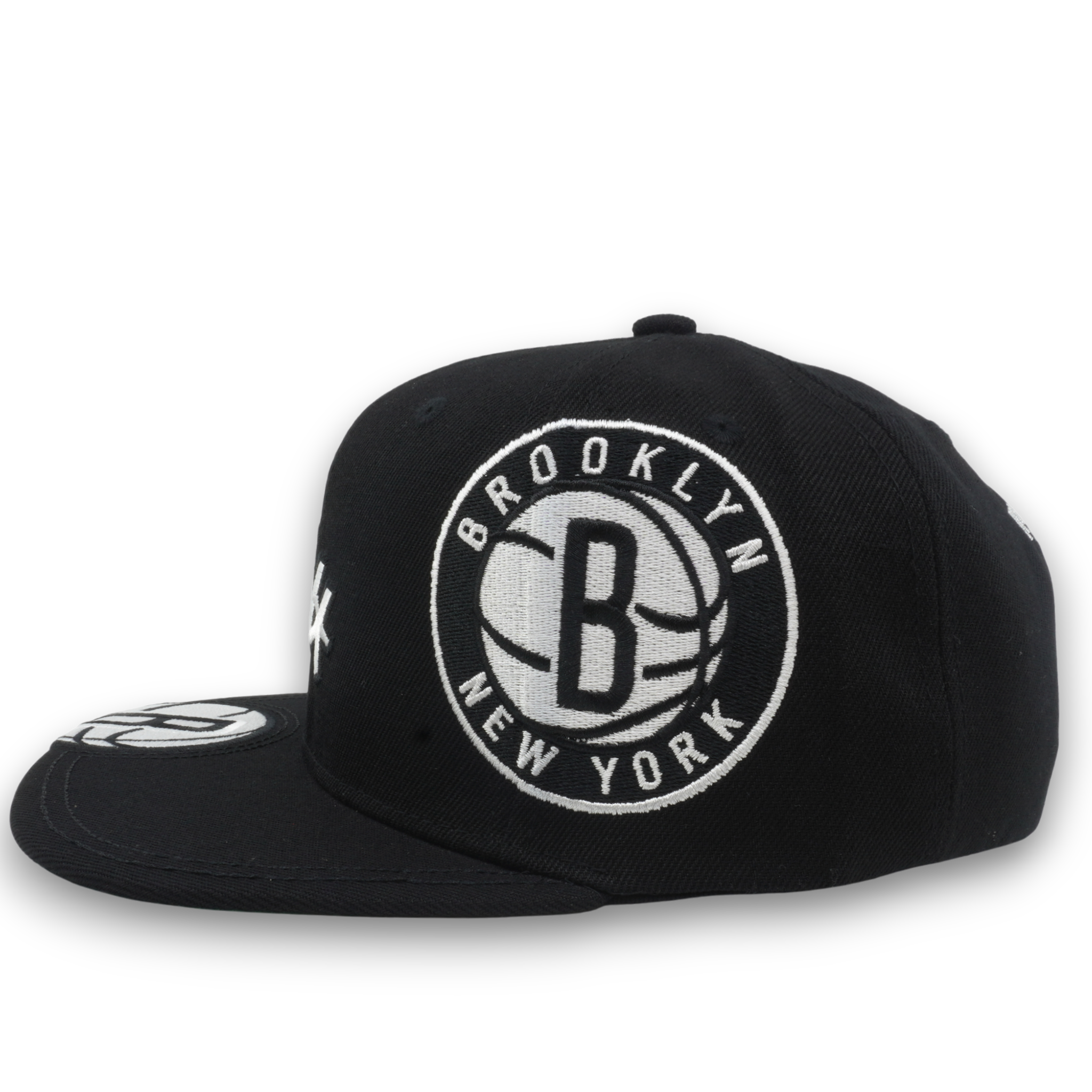 MENS MITCHELL & NESS NBA LANDED SNAPBACK NETS - BLACK