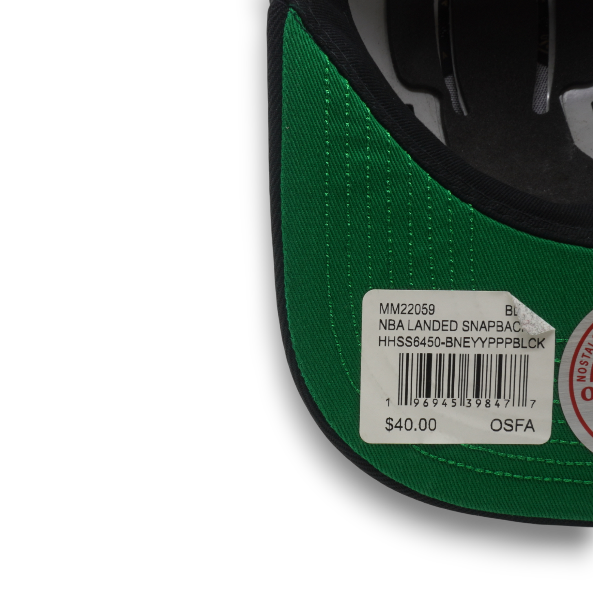 MENS MITCHELL & NESS NBA LANDED SNAPBACK NETS - BLACK