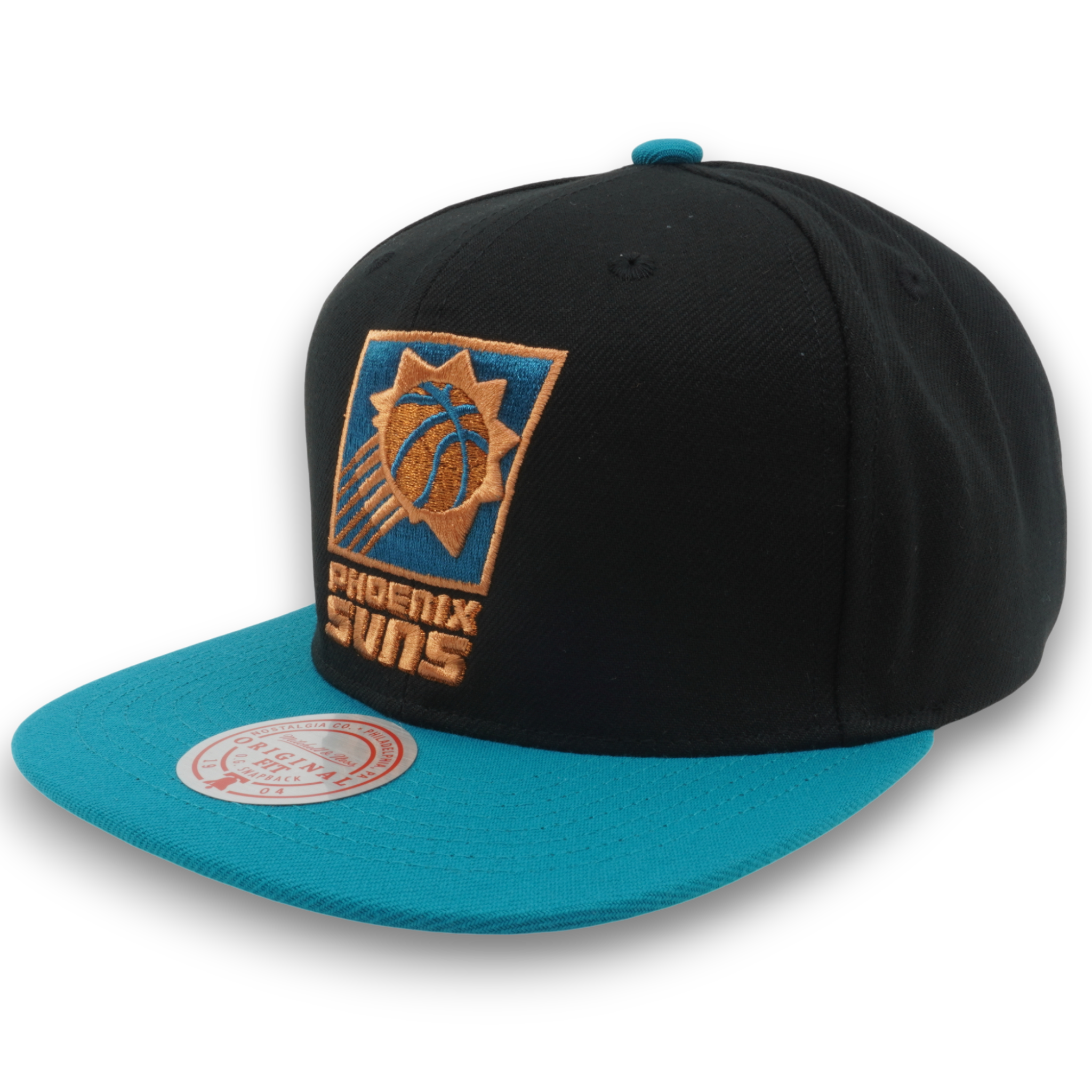 MENS MITCHELL & NESS NBA MAKE CENTS SNAPBACK HWC SUNS - BLACK-TEAL