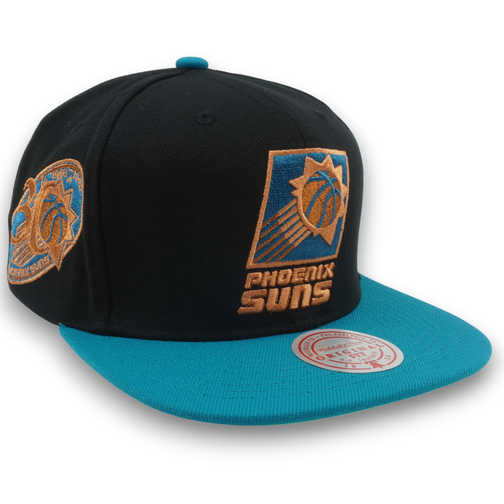 MENS MITCHELL & NESS NBA MAKE CENTS SNAPBACK HWC SUNS - BLACK-TEAL