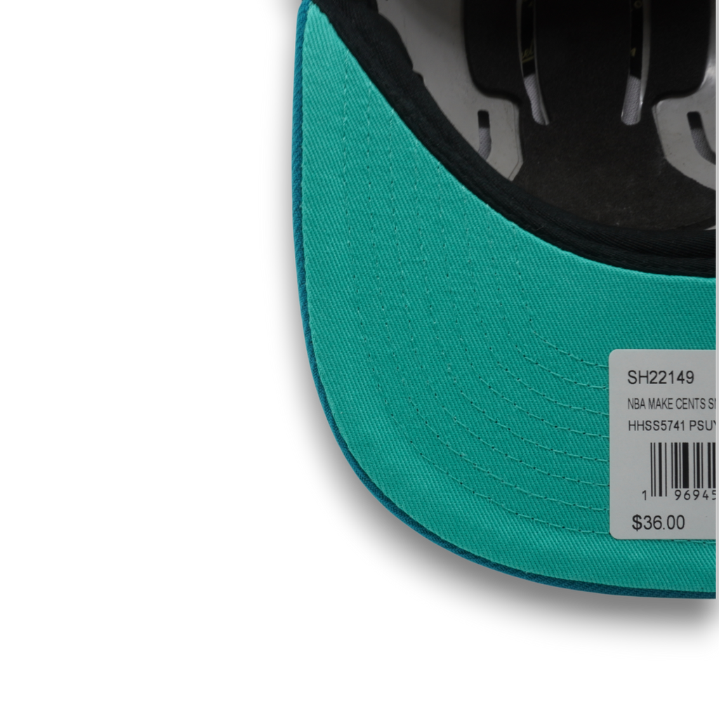 MENS MITCHELL & NESS NBA MAKE CENTS SNAPBACK HWC SUNS - BLACK-TEAL