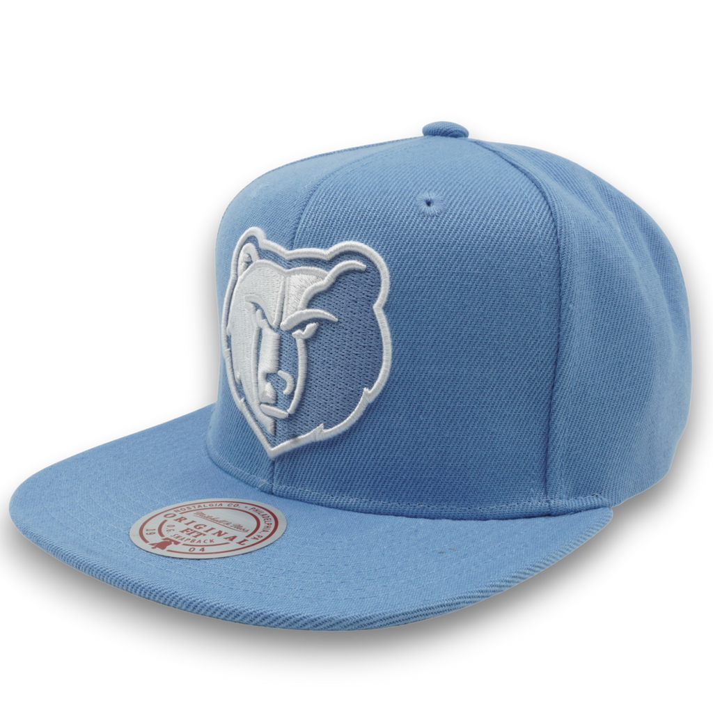 MENS MITCHELL & NESS NBA BACK TO BASICS SNAPBACK GRIZZLIES - LIGHT BLUE