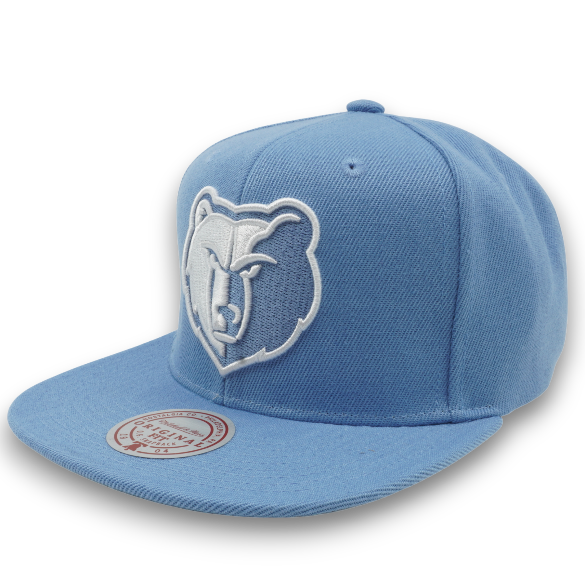 MENS MITCHELL & NESS NBA BACK TO BASICS SNAPBACK GRIZZLIES - LIGHT BLUE