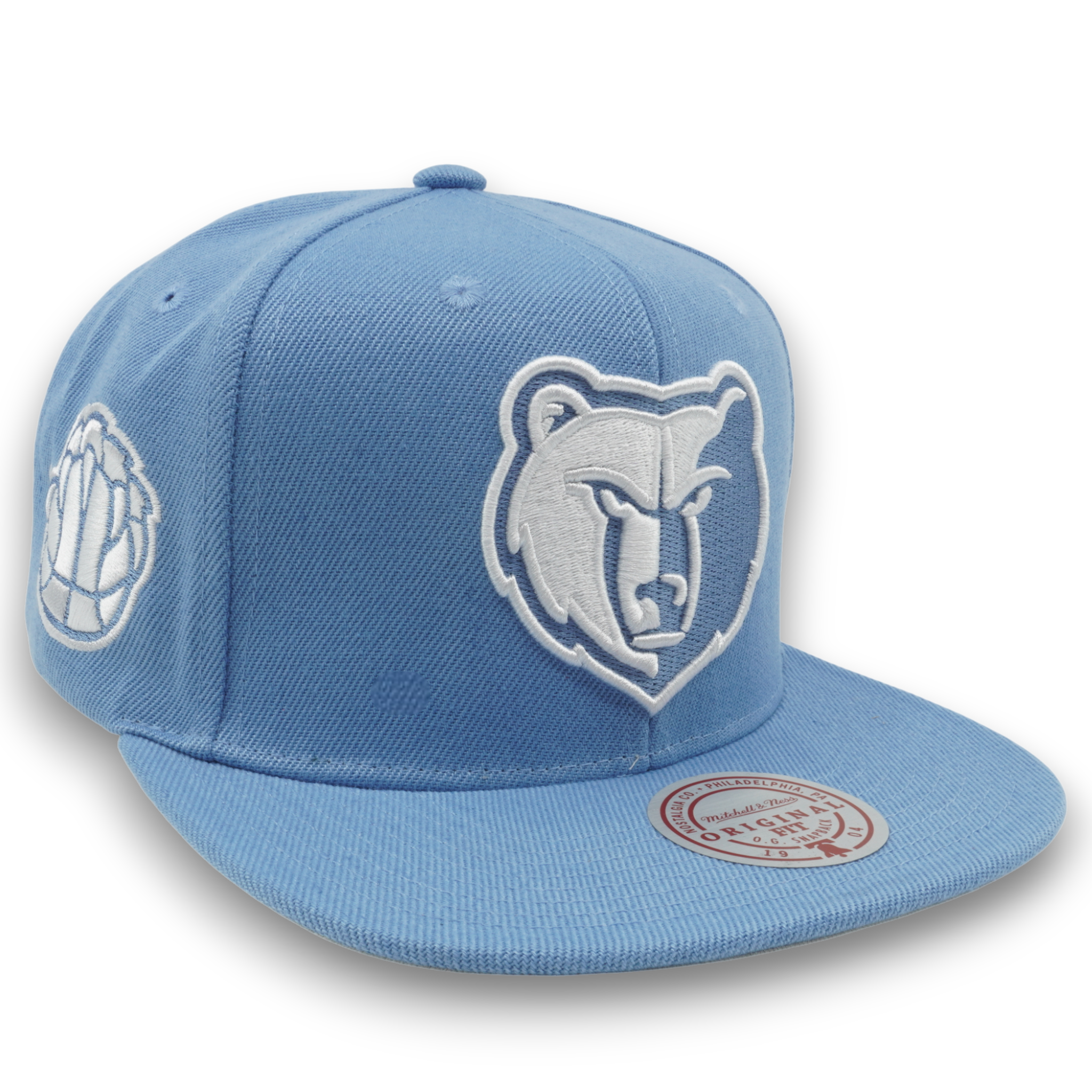 MENS MITCHELL & NESS NBA BACK TO BASICS SNAPBACK GRIZZLIES - LIGHT BLUE
