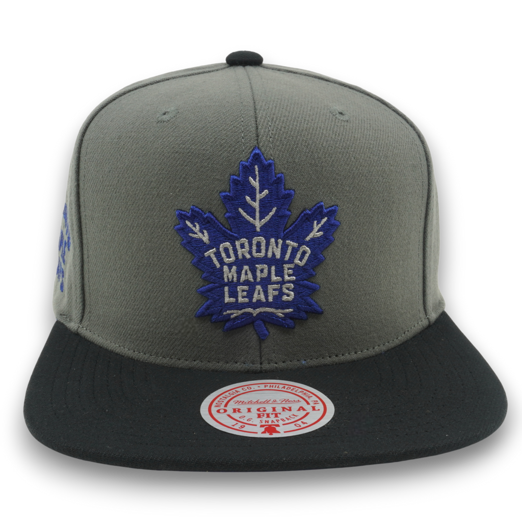 MENS MITCHELL & NESS NHL STORM FRONT SNAPBACK MAPLE LEAFS - GREY