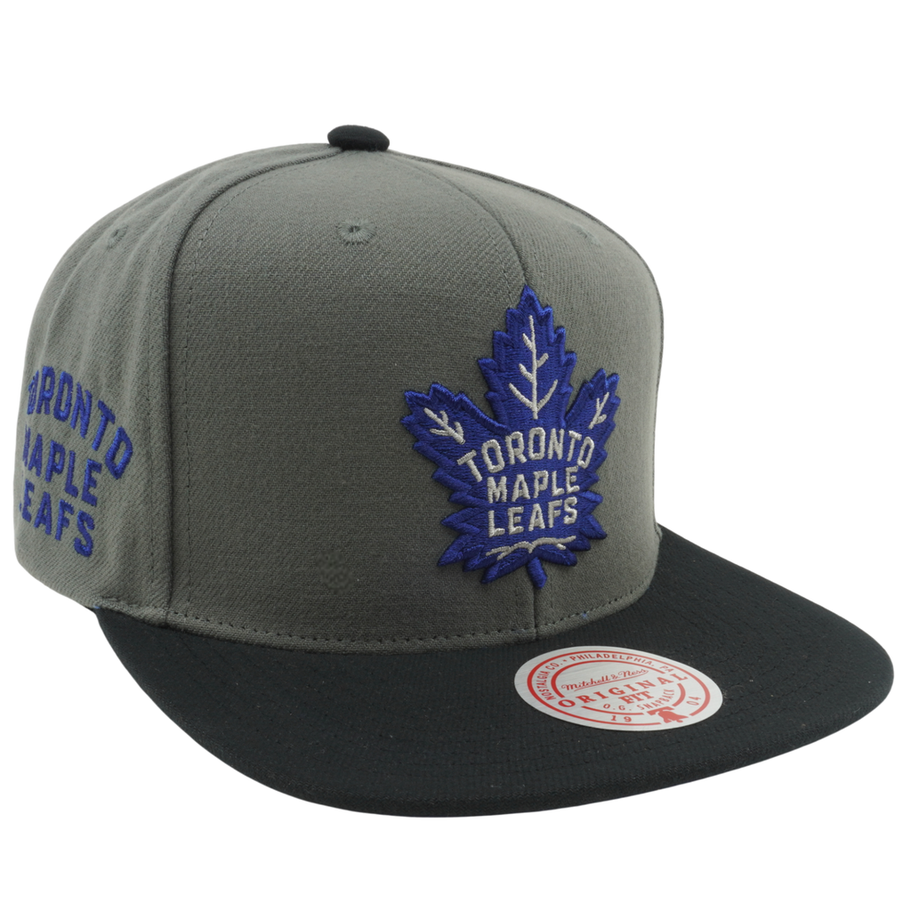 MENS MITCHELL & NESS NHL STORM FRONT SNAPBACK MAPLE LEAFS - GREY