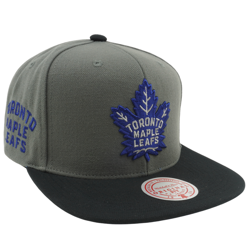 MENS MITCHELL & NESS NHL STORM FRONT SNAPBACK MAPLE LEAFS - GREY