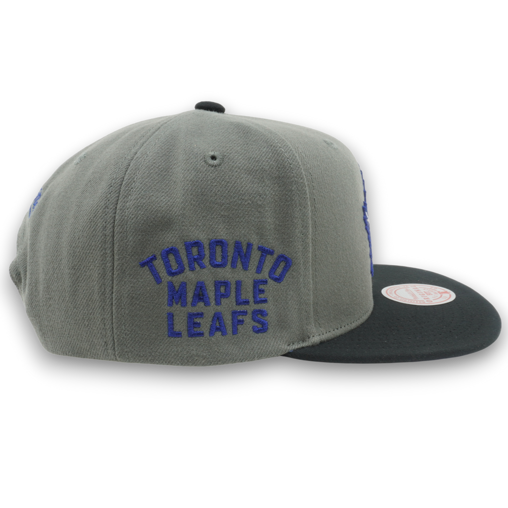 MENS MITCHELL & NESS NHL STORM FRONT SNAPBACK MAPLE LEAFS - GREY