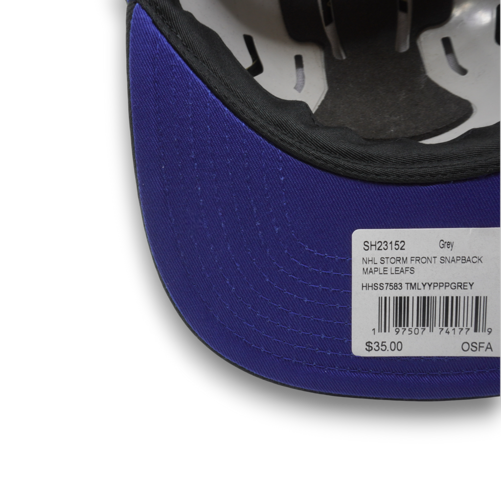 MENS MITCHELL & NESS NHL STORM FRONT SNAPBACK MAPLE LEAFS - GREY