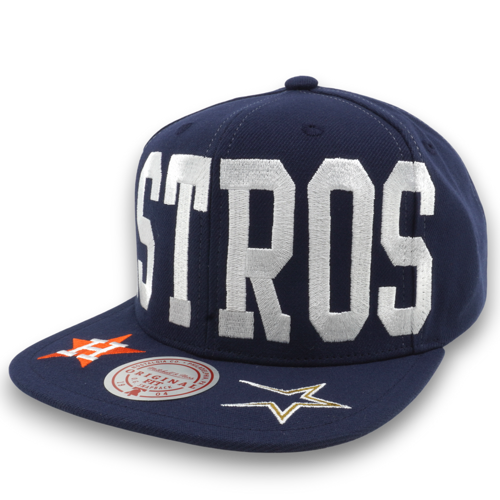 MENS MITCHELL & NESS MLB BIG TEXT 1 SNAPBACK COOP ASTROS