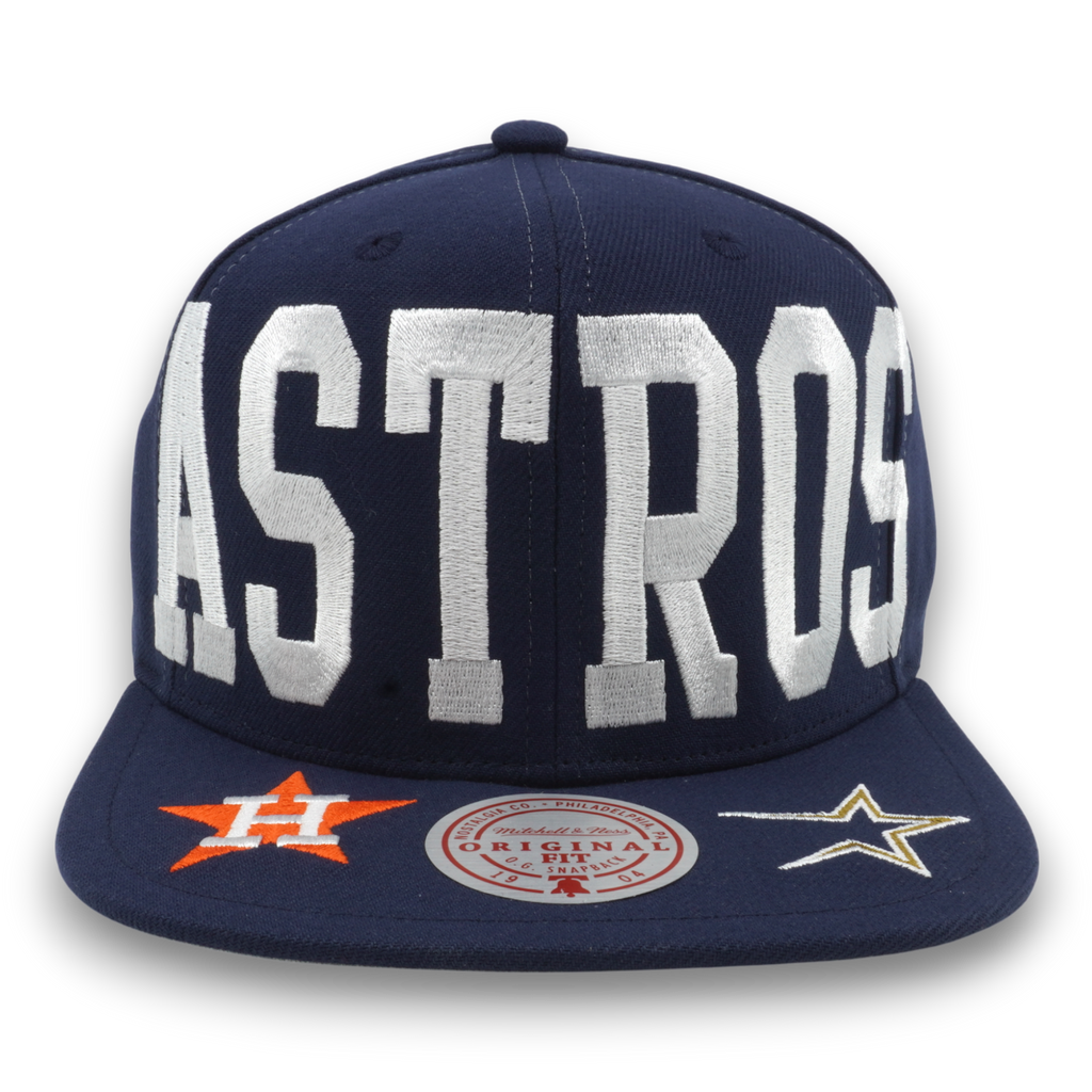 MENS MITCHELL & NESS MLB BIG TEXT 1 SNAPBACK COOP ASTROS