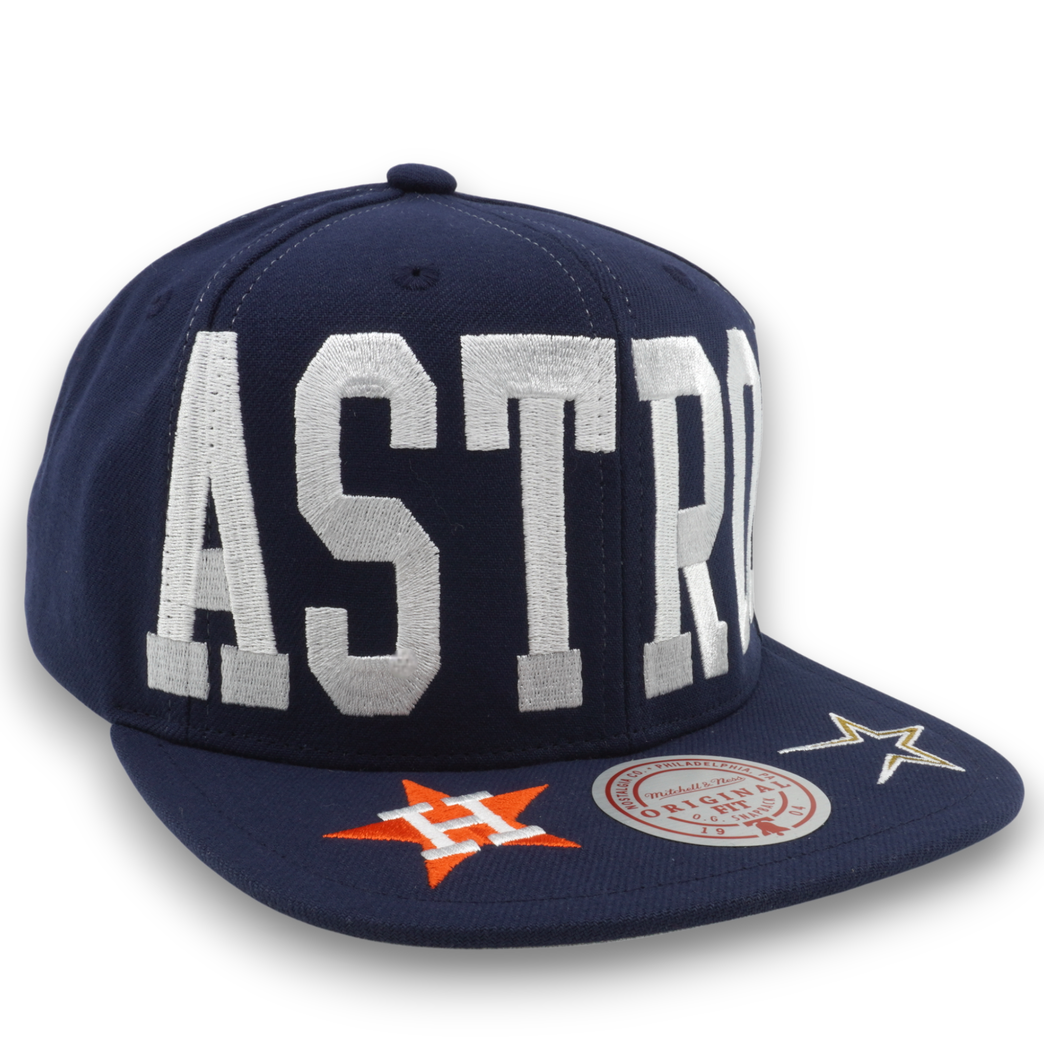 MENS MITCHELL & NESS MLB BIG TEXT 1 SNAPBACK COOP ASTROS