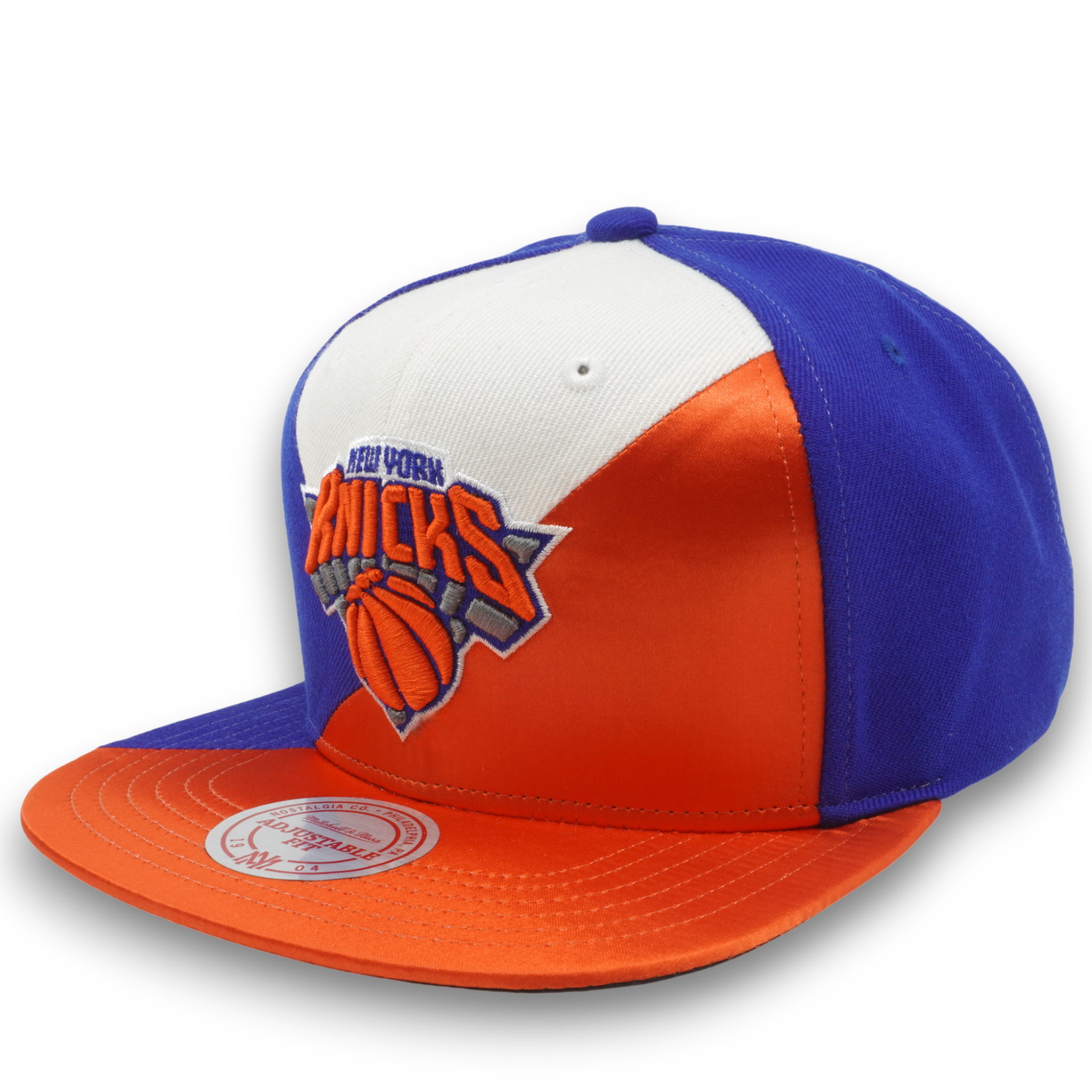 MENS MITCHELL & NESS NBA NY KNICKS QUADRIGA SNAPBACK - BLUE