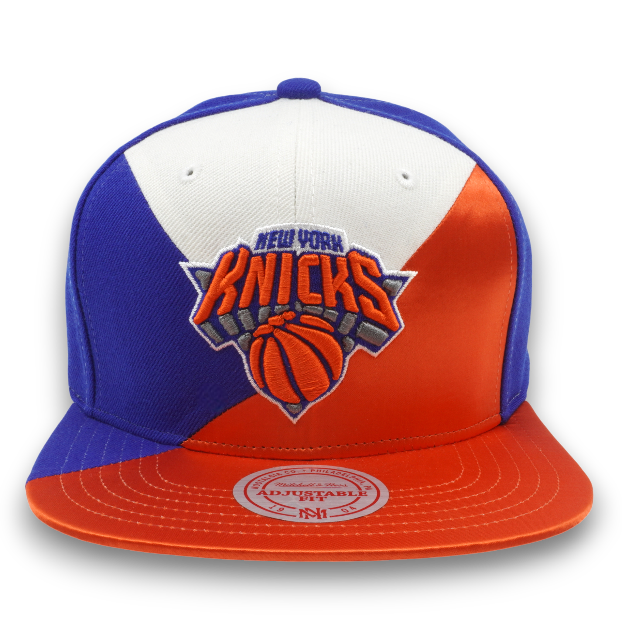 MENS MITCHELL & NESS NBA NY KNICKS QUADRIGA SNAPBACK - BLUE