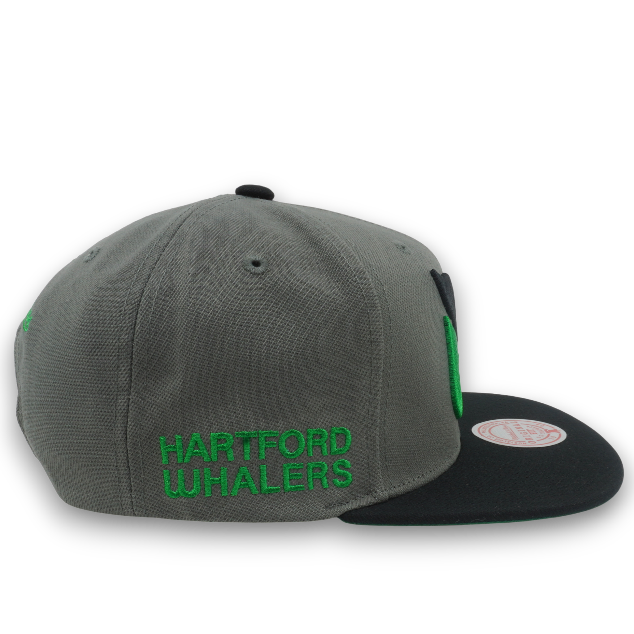 MENS MITCHELL & NESS NHL STORM FRONT SNAPBACK VNTG WHALERS - GREY