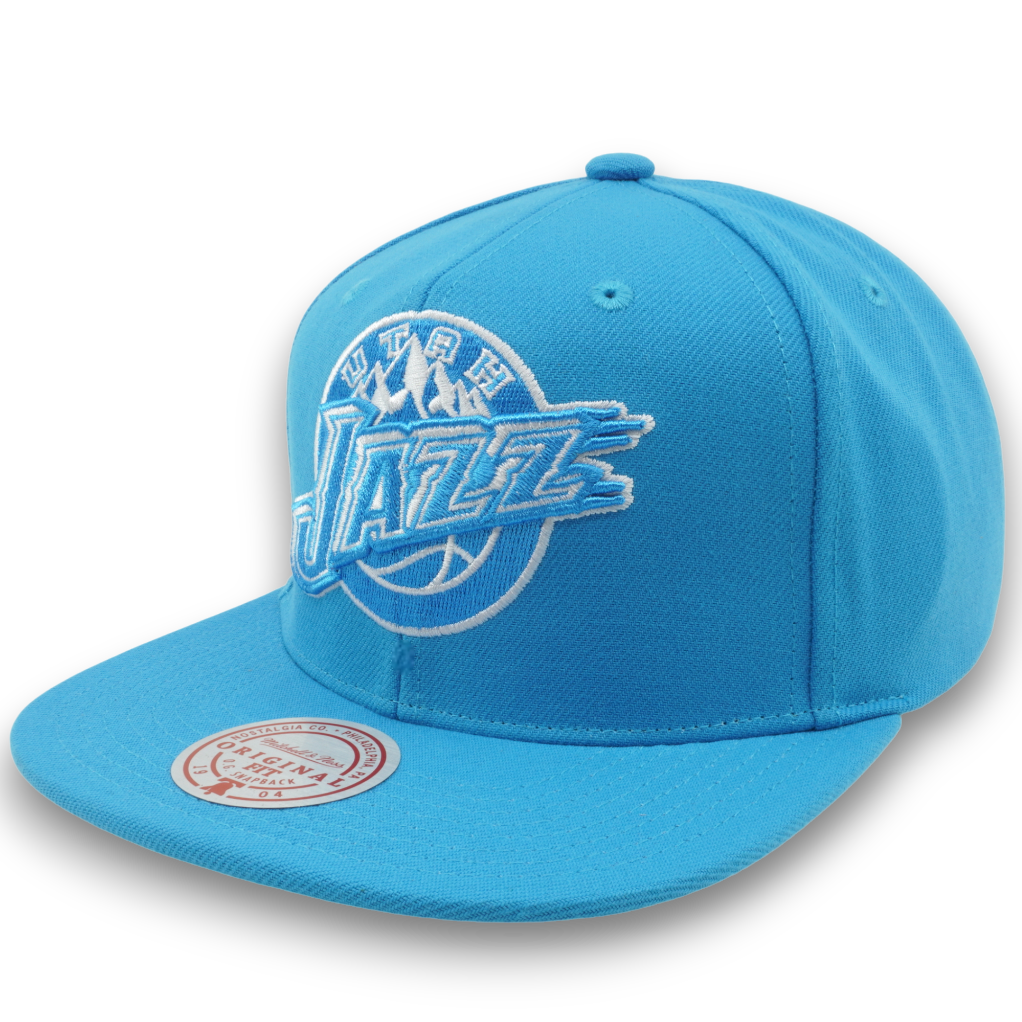 MENS MITCHELL & NESS NBA BACK TO BASICS SNAPBACK HWC JAZZ - LIGHT BLUE