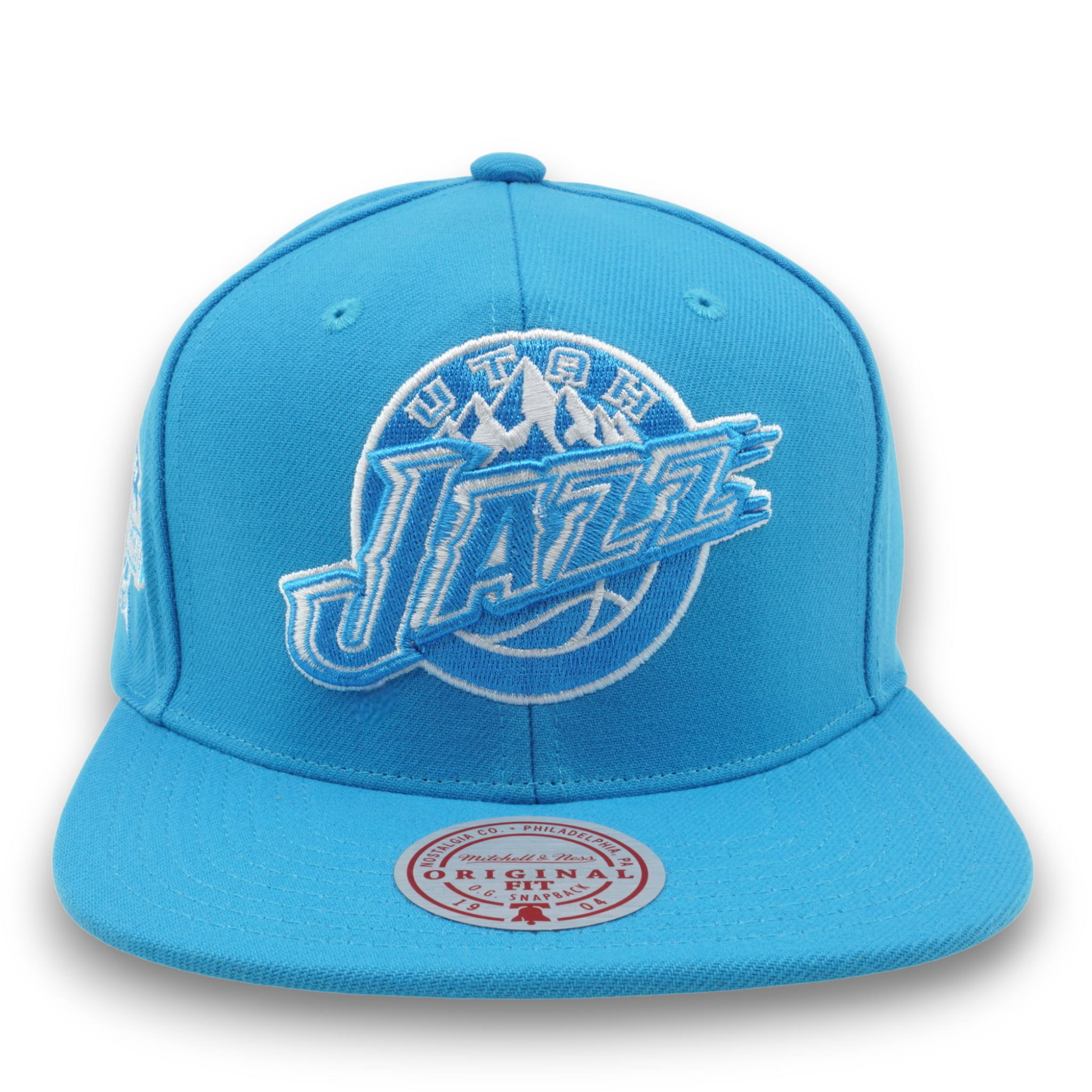 MENS MITCHELL & NESS NBA BACK TO BASICS SNAPBACK HWC JAZZ - LIGHT BLUE