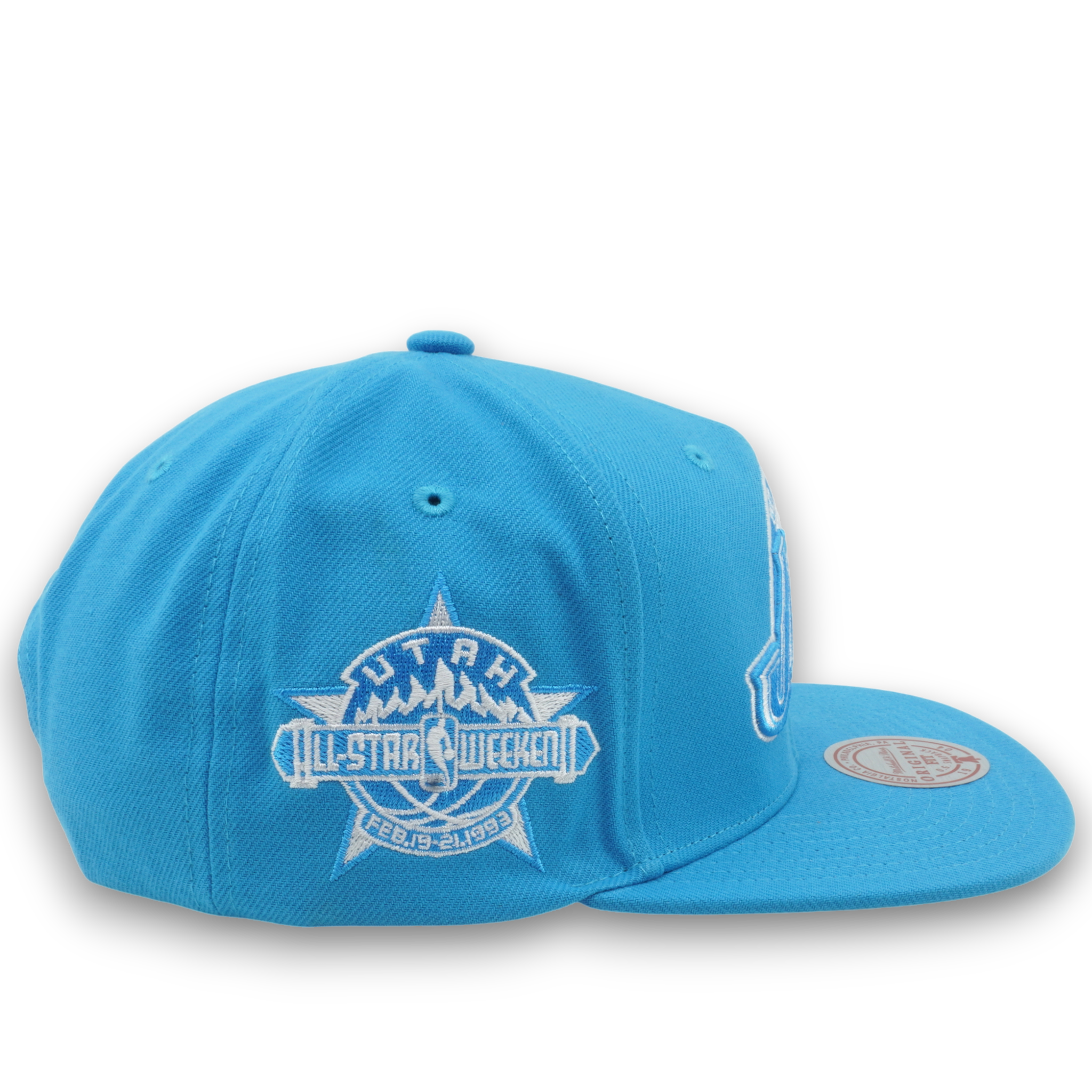 MENS MITCHELL & NESS NBA BACK TO BASICS SNAPBACK HWC JAZZ - LIGHT BLUE