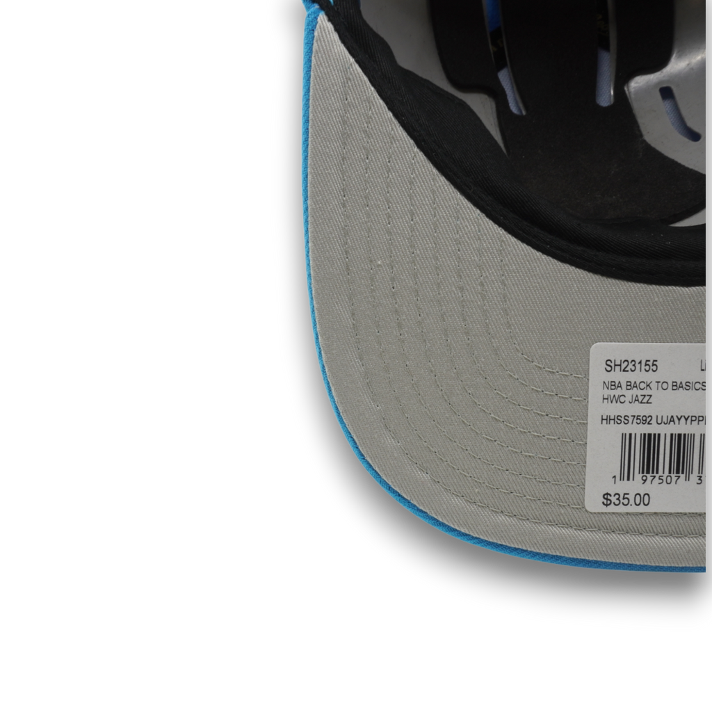 MENS MITCHELL & NESS NBA BACK TO BASICS SNAPBACK HWC JAZZ - LIGHT BLUE