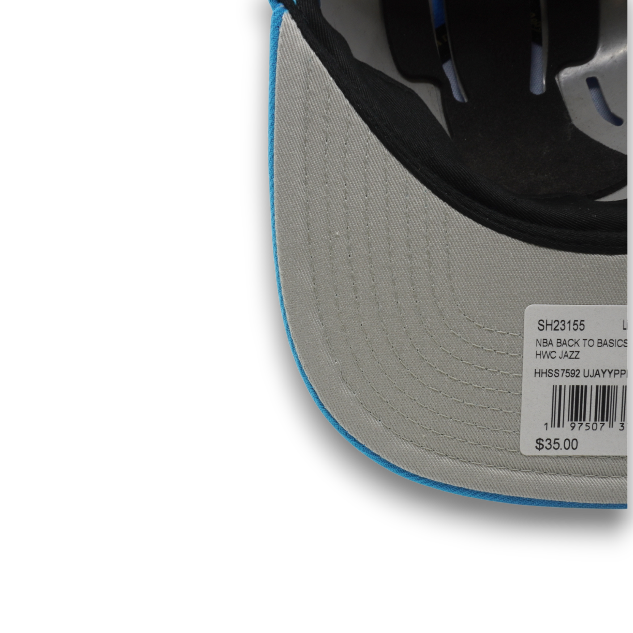 MENS MITCHELL & NESS NBA BACK TO BASICS SNAPBACK HWC JAZZ - LIGHT BLUE
