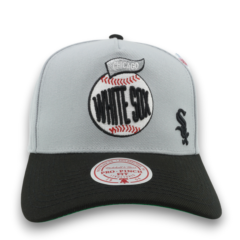 MENS MITCHELL & NESS MLB TEAM BALL PRO SNAPBACK WHITE SOX - GREY