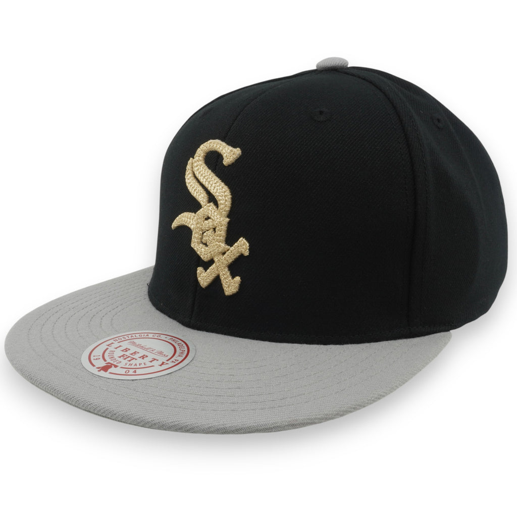 MENS MITCHELL & NESS MLB JUMP OFF SNAPBACK WHITE SOX - BLACK