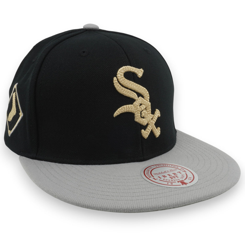MENS MITCHELL & NESS MLB JUMP OFF SNAPBACK WHITE SOX - BLACK