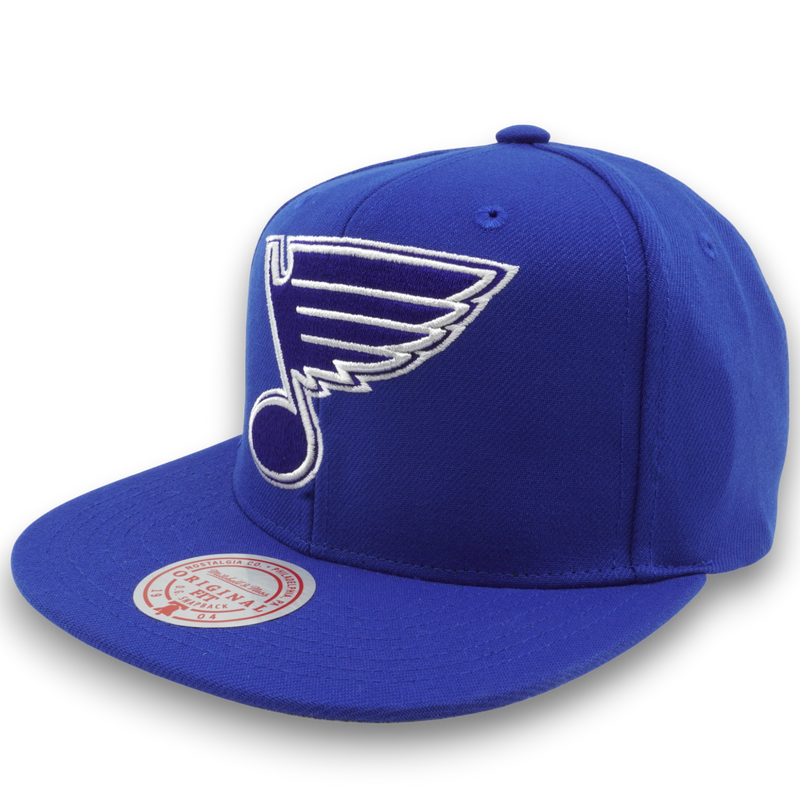 MENS MITCHELL & NESS NHL BACK TO BASICS SNAPBACK BLUES - BLUE