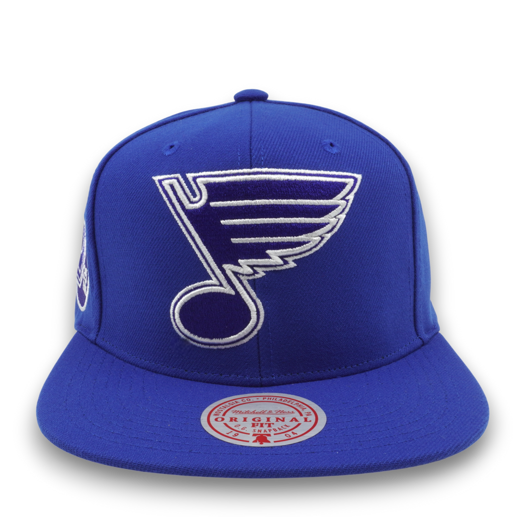 MENS MITCHELL & NESS NHL BACK TO BASICS SNAPBACK BLUES - BLUE