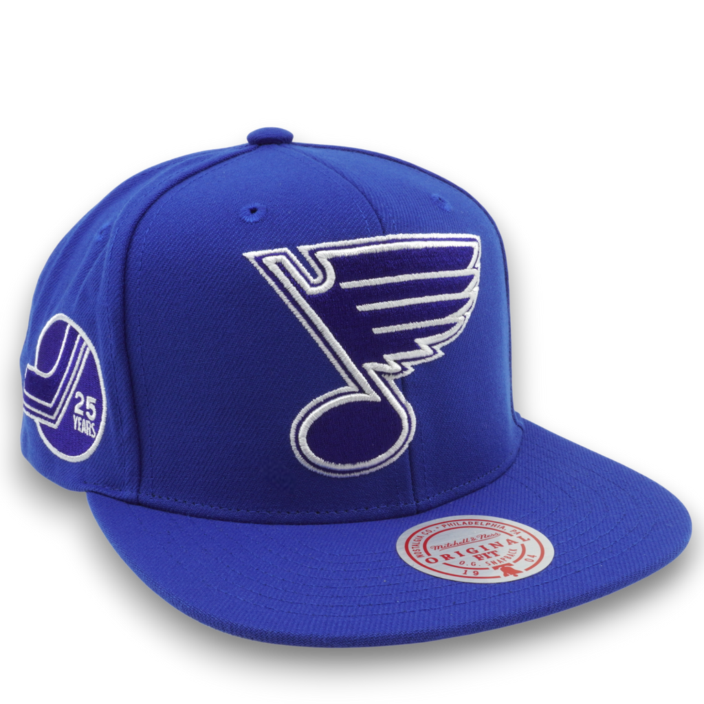 MENS MITCHELL & NESS NHL BACK TO BASICS SNAPBACK BLUES - BLUE