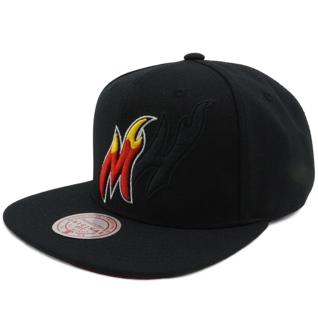 Mens MITCHELL & NESS NBA XL LOGO POP SNAPBACK HEAT