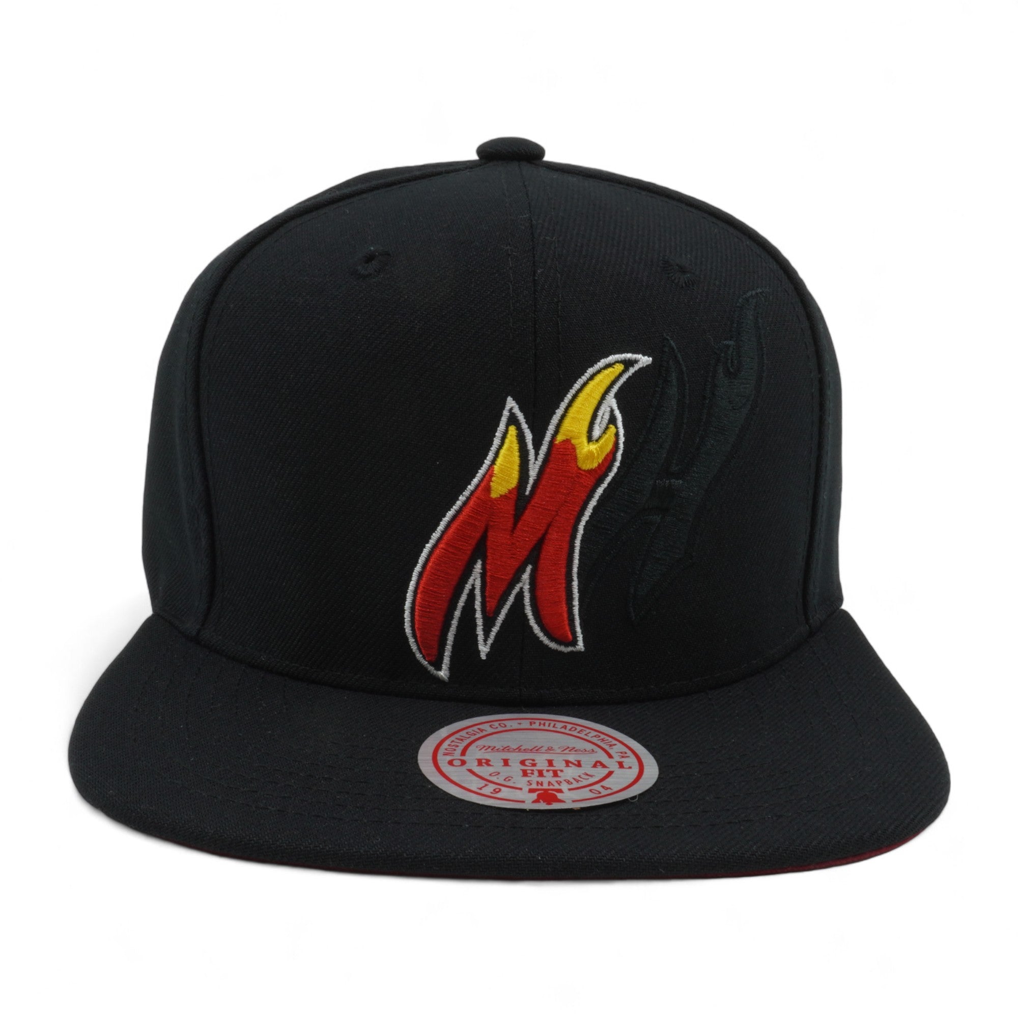 Mens MITCHELL & NESS NBA XL LOGO POP SNAPBACK HEAT