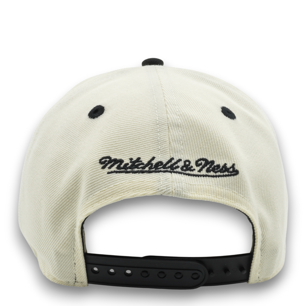 MENS MITCHELL & NESS MLB HAT TRICK SCRIPT PRO PINCH SNAPBACK COOP RAYS - CREAM