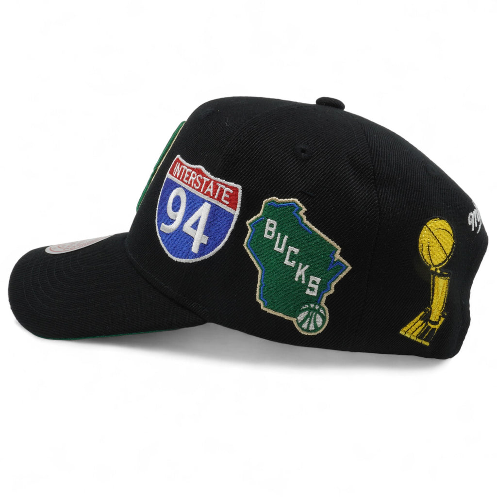 Mens MITCHELL & NESS NBA HYPER LOCAL PRO CROWN BUCKS