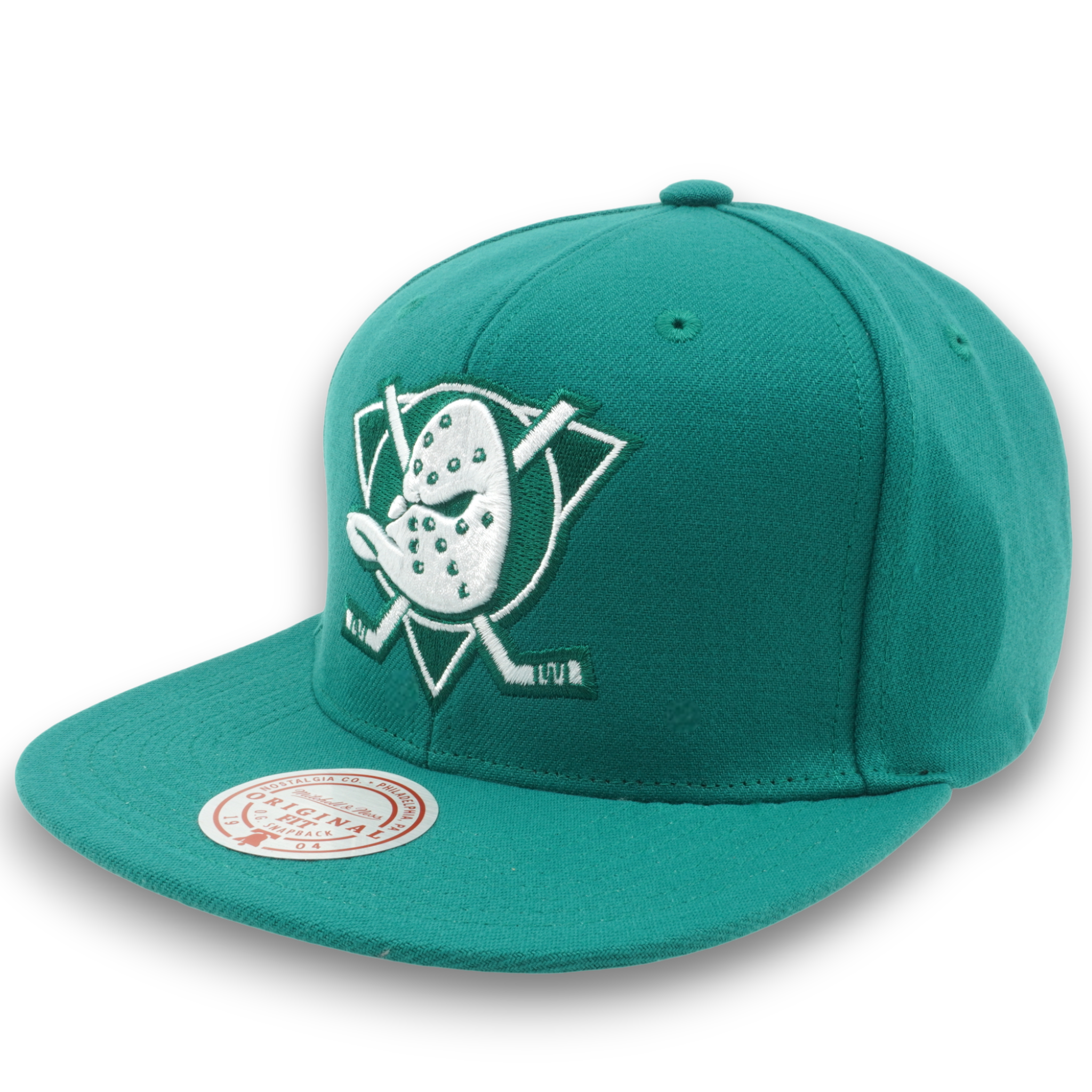 MENS MITCHELL & NESS NHL BACK TO BASICS SNAPBACK VNTG DUCKS - TEAL